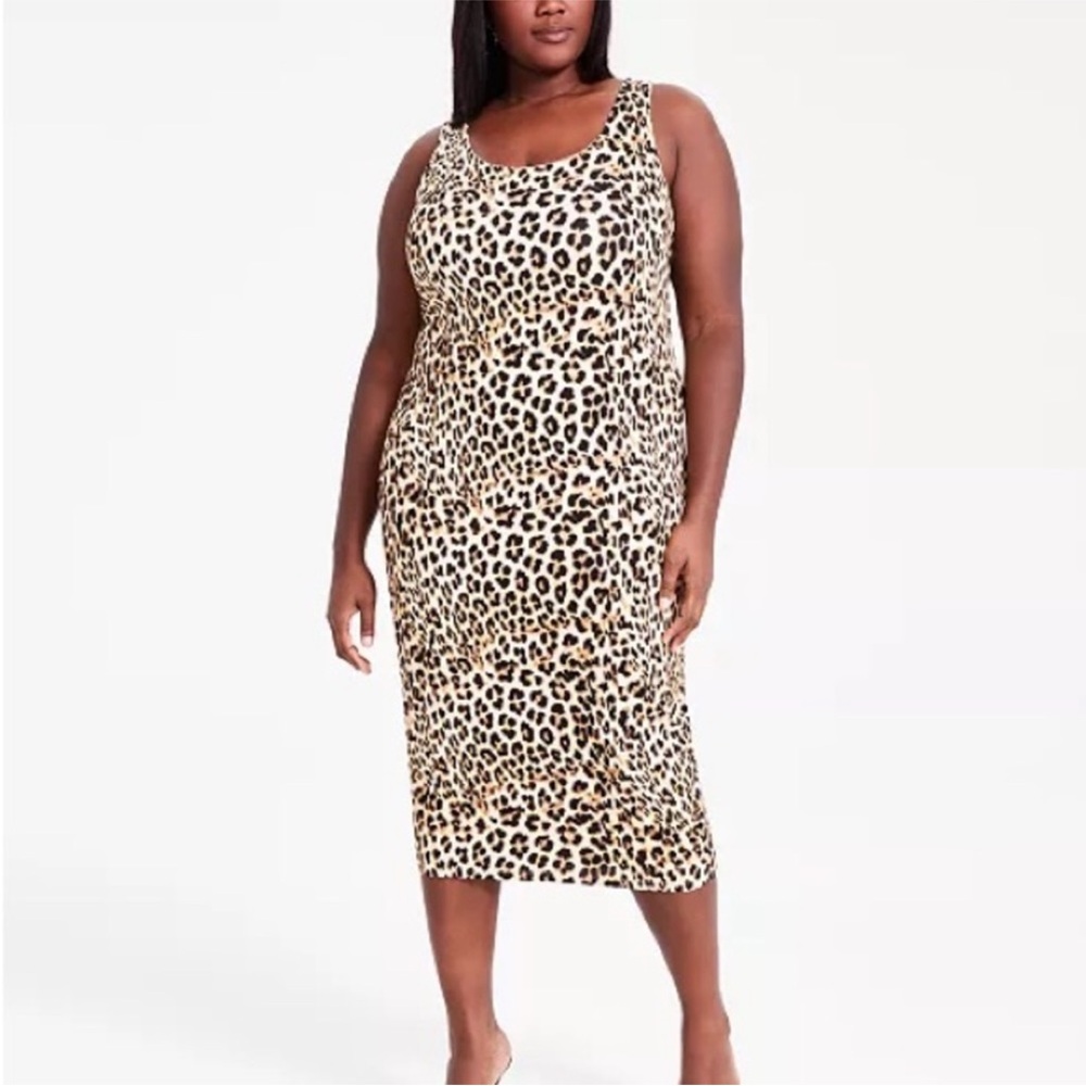Bar III leopard cheetah bodycon dress